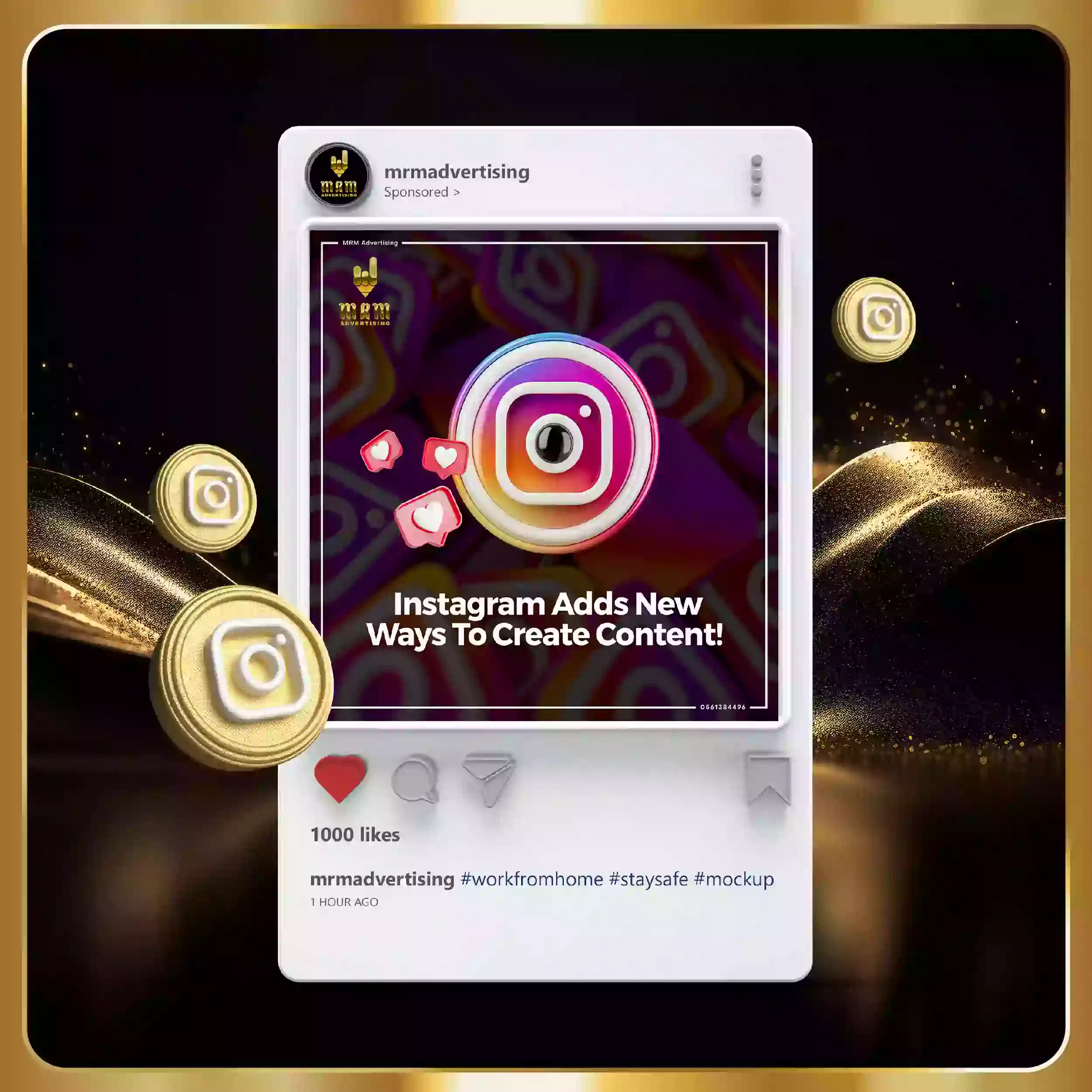 Phone with social media event promotion  